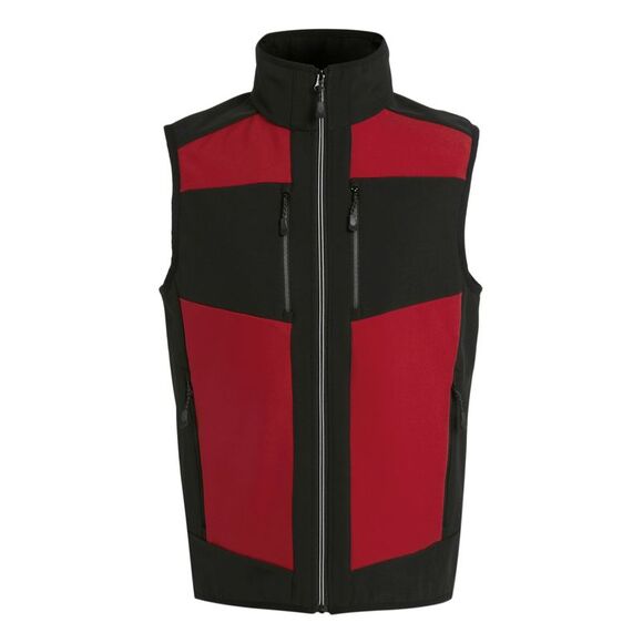 Regatta Professional Mens Colour Block Softshell Body Warmer / Classic Red/Black